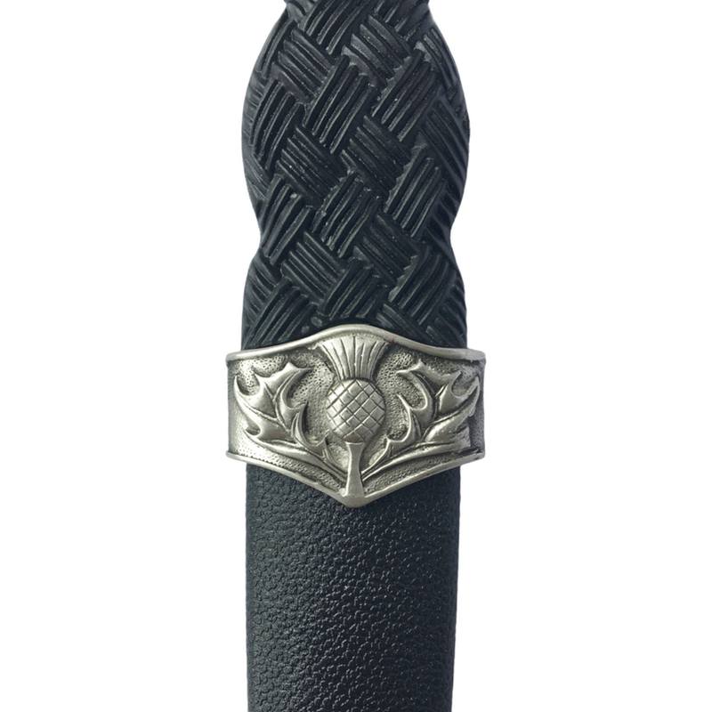 Sgian Dubh Thistle Plain Top Antique SD-AT-ANT central detail