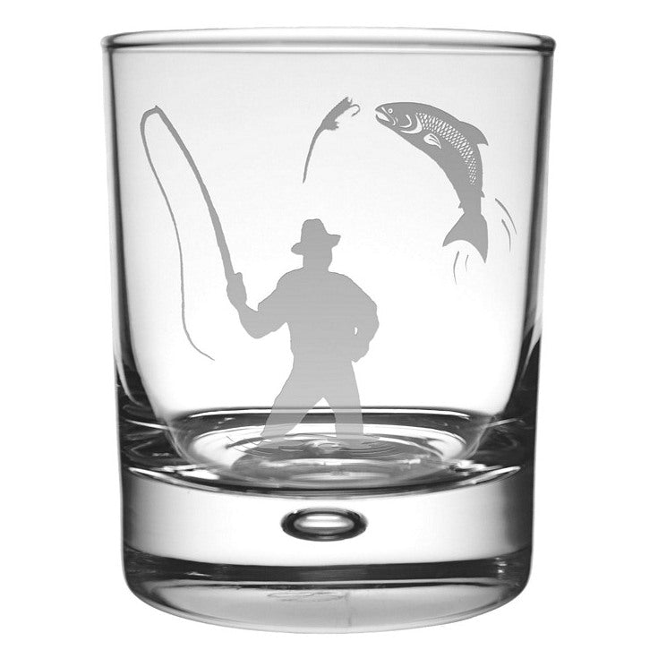 Whisky Glass Engraved Fishing WG-FM