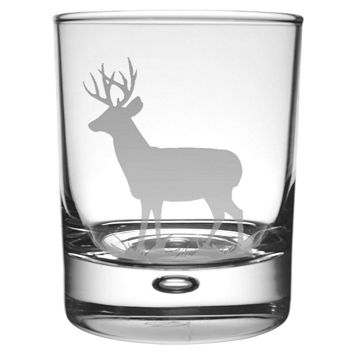 Art Pewter Whisky Glass Engraved Stag WG-ST
