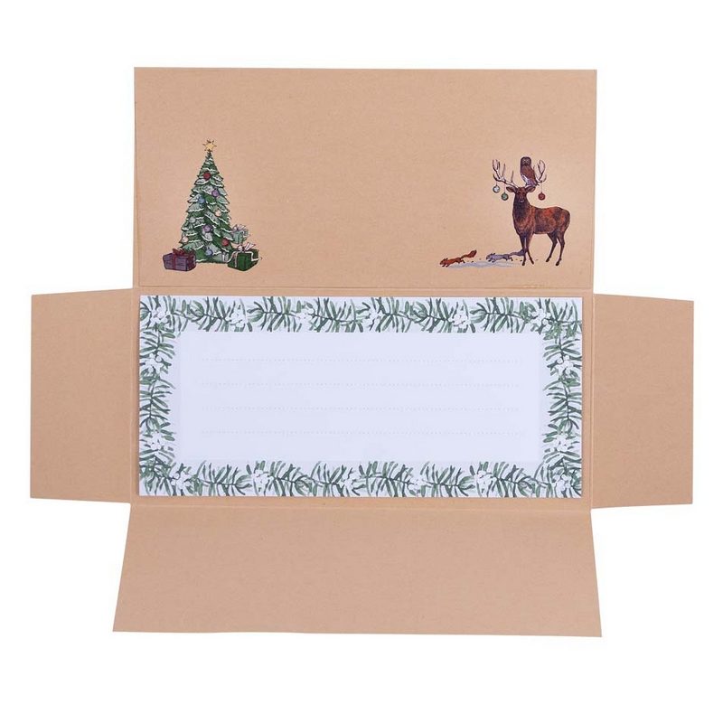 ArteBene Christmas Voucher Envelope Forest Scene 201411 open