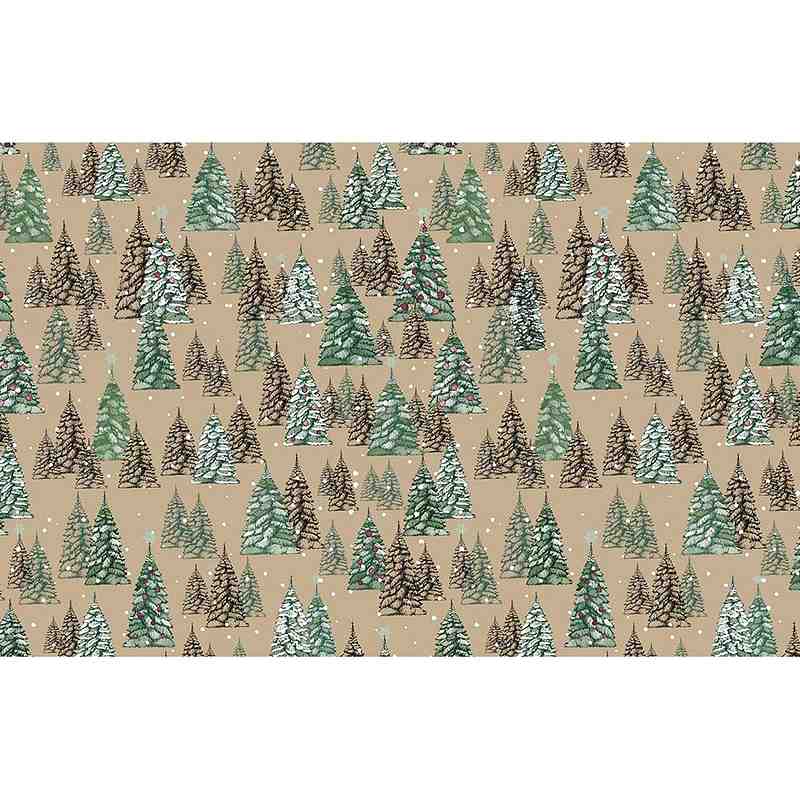 Gift Wrap Sheet Christmas Trees