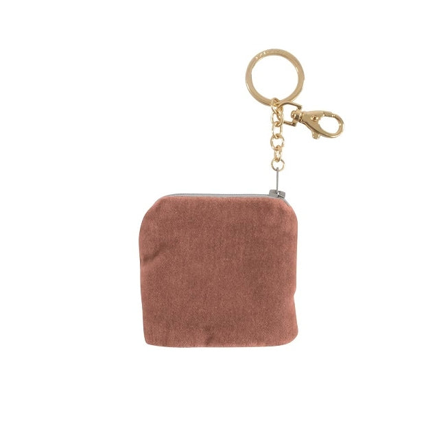 ArteBene Keyring Velvet Purse Pink Bead Butterfly 210463 back