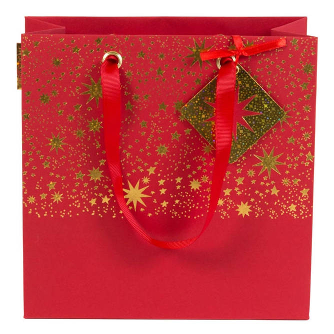 Artebene Christmas Gift Bag Red & Gold 204120 front