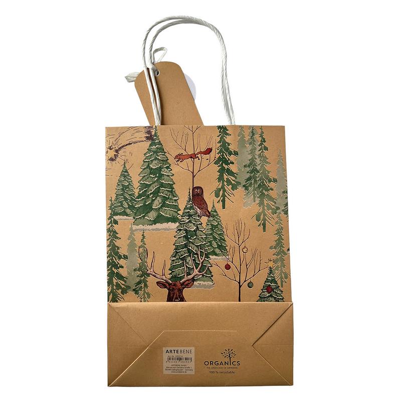 Artebene Christmas Gift Bags Triple Set Forest Scene 205212 large back