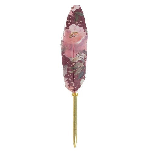 Feather Pen Purple Floral