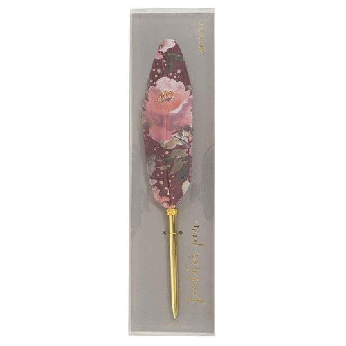 Feather Pen Purple Floral