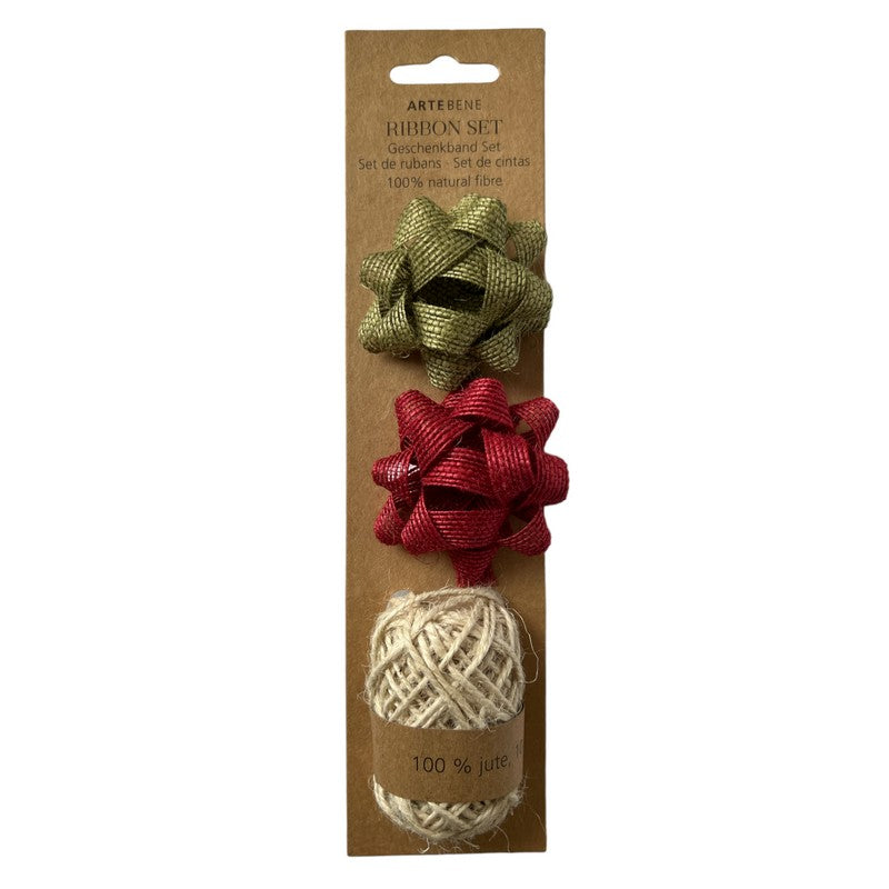 Artebene Jute Ribbon and Bow Set 113128 front