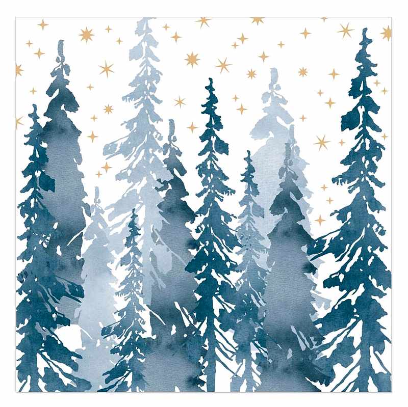 Artebene Paper Napkins Forest Scene Blue 132972 front