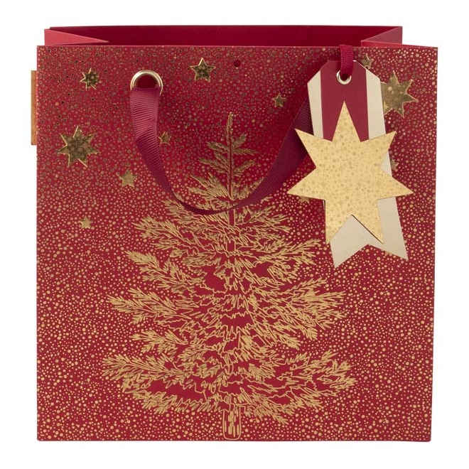 Artebene Red & Gold Christmas Gift Bag 204693 front