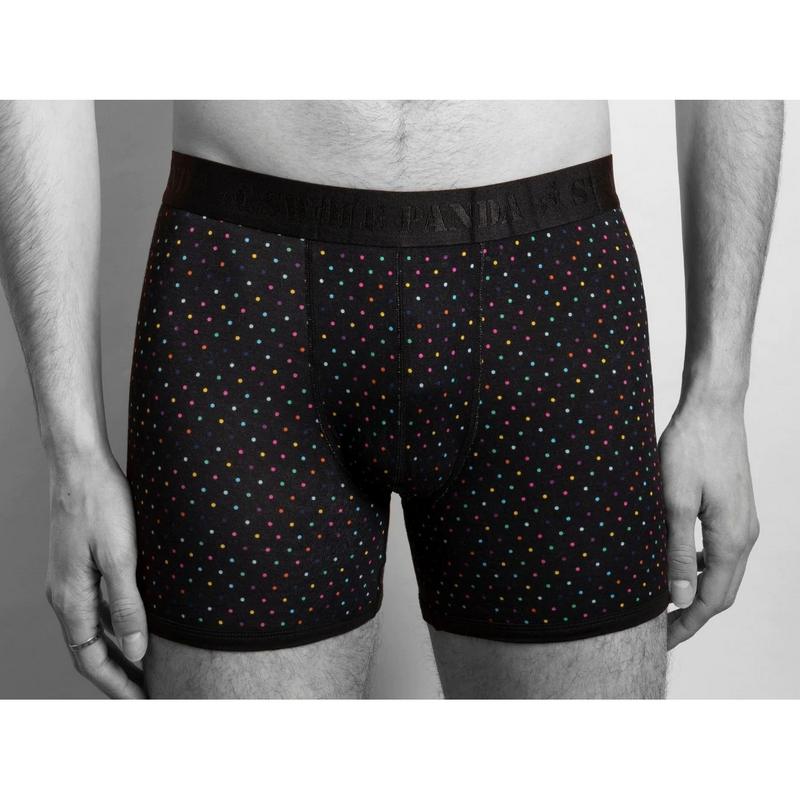 Bamboo Boxers Twin Pack Black & Multi Spot style 2