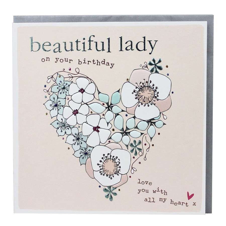 Beautiful Lady on your Birthday card FB35