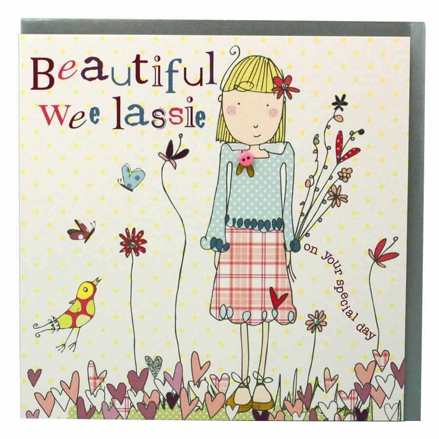 Beautiful Wee Lassie Card W21