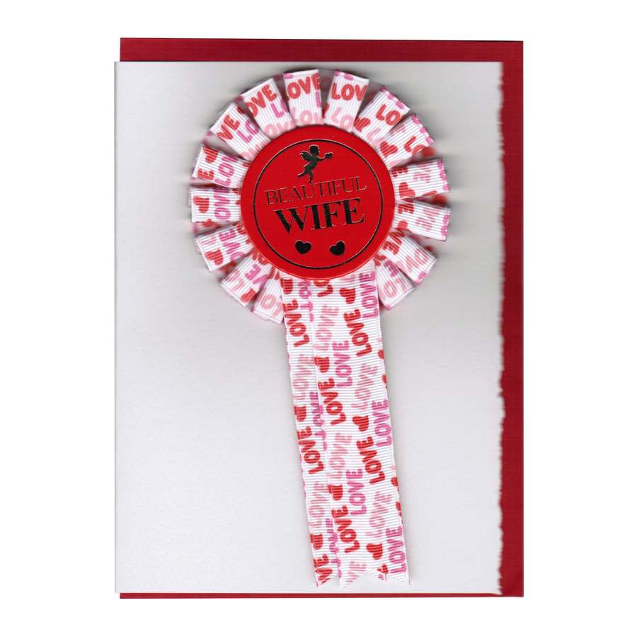 Beautiful Wife Rosette Card