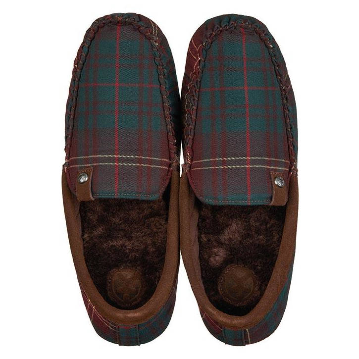 Bedroom Athletics Benedict Forest Check Woven Moccasin pair