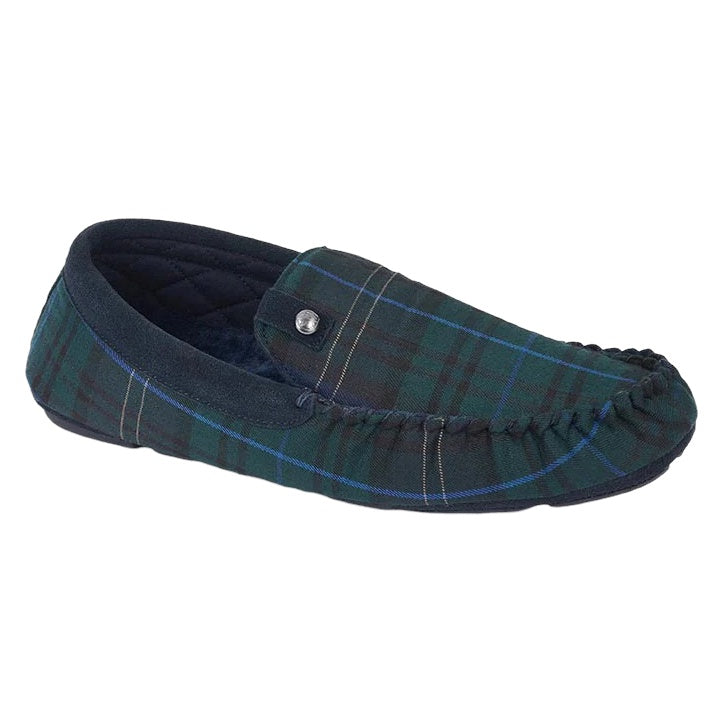 Bedroom Athletics Benedict Navy Check Woven Moccasin 211-249-220-991 main