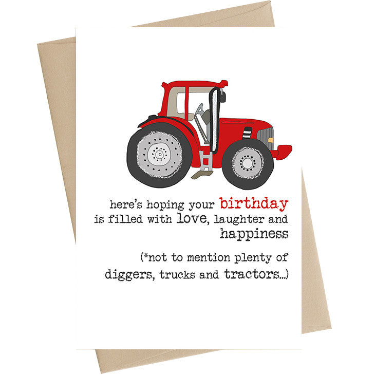Birthday Tractor Card