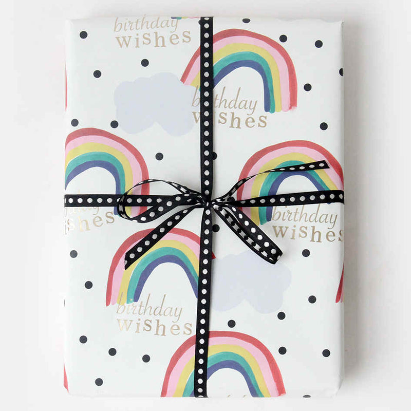 Birthday Wishes Rainbow Gift Wrap GWL506