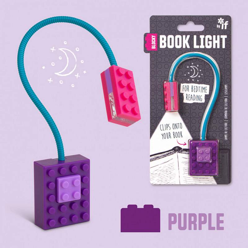 Blocky Book Light Pink & Purple with packaging