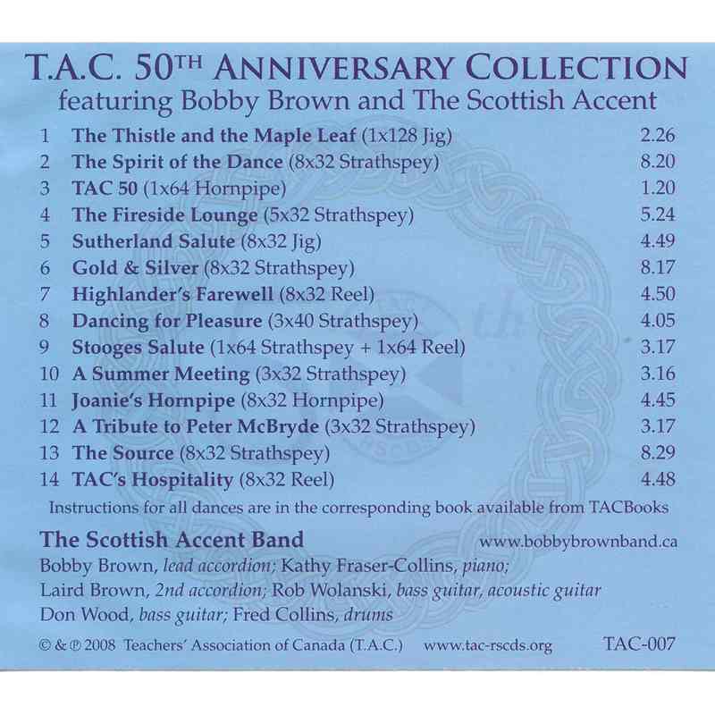 Bobby Brown & The Scottish Accent - TAC 50th Anniversary Collection CD booklet track list