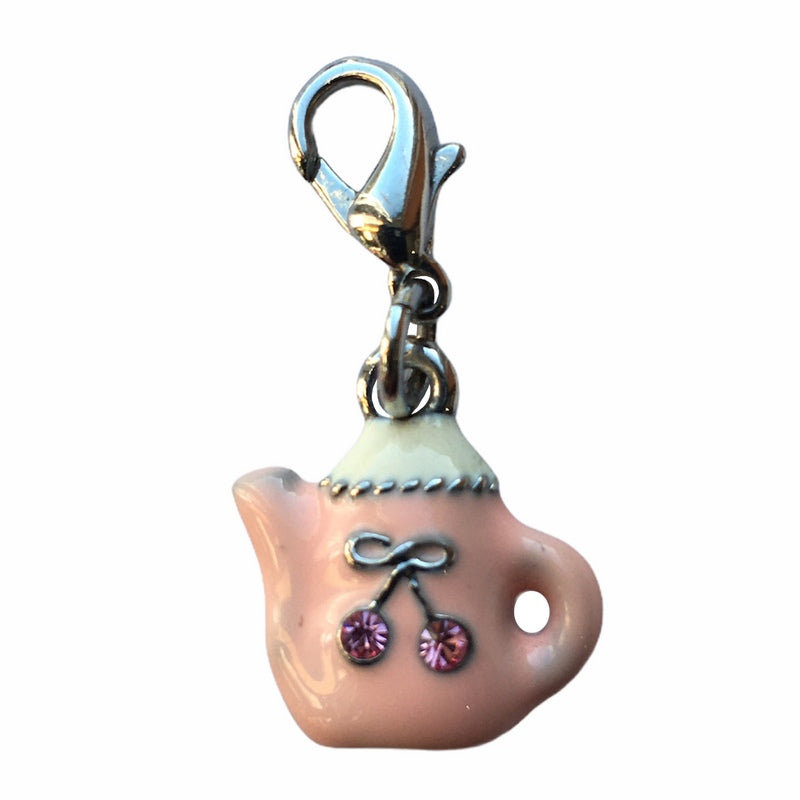 Bombay Duck Charm Jewelled Pink Teapot front