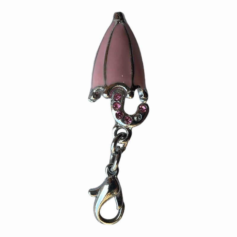 Bombay Duck Charm Jewelled Pink Umbrella front