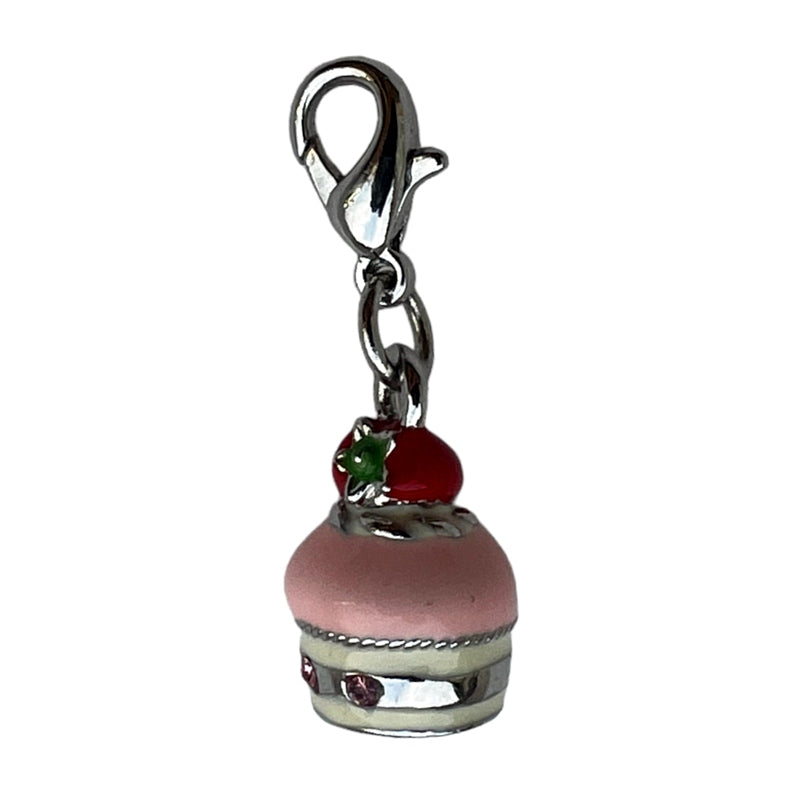 Bombay Duck Charm Jewelled Strawberry Cupcake side