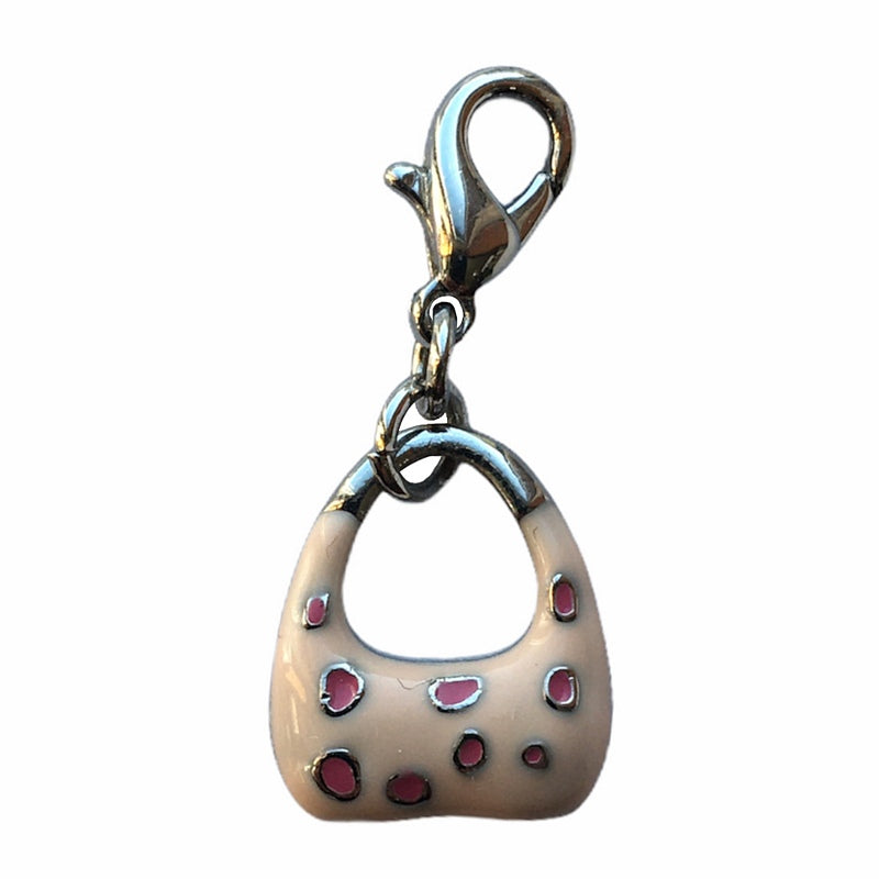 Bombay Duck Charm Pink Leopard Spots Handbag
