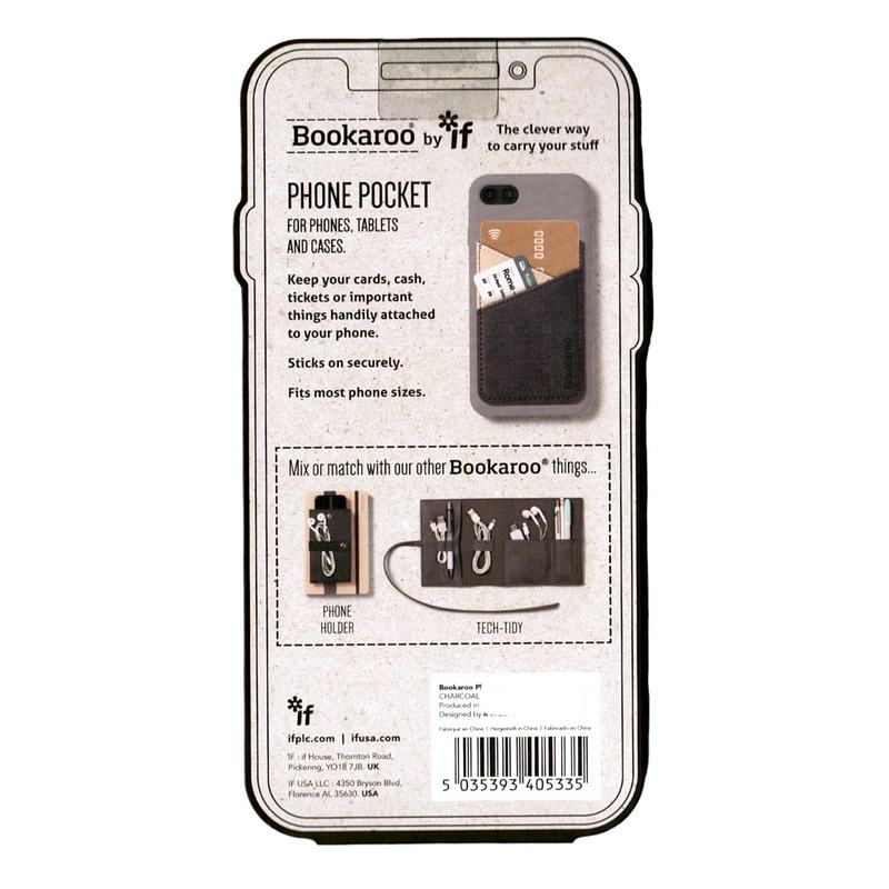 Bookaroo Phone Pocket Charcoal 40533 rear