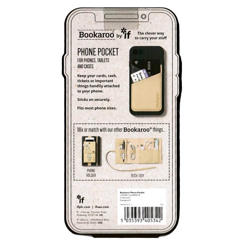 Bookaroo Phone Pocket Cream 40534 back