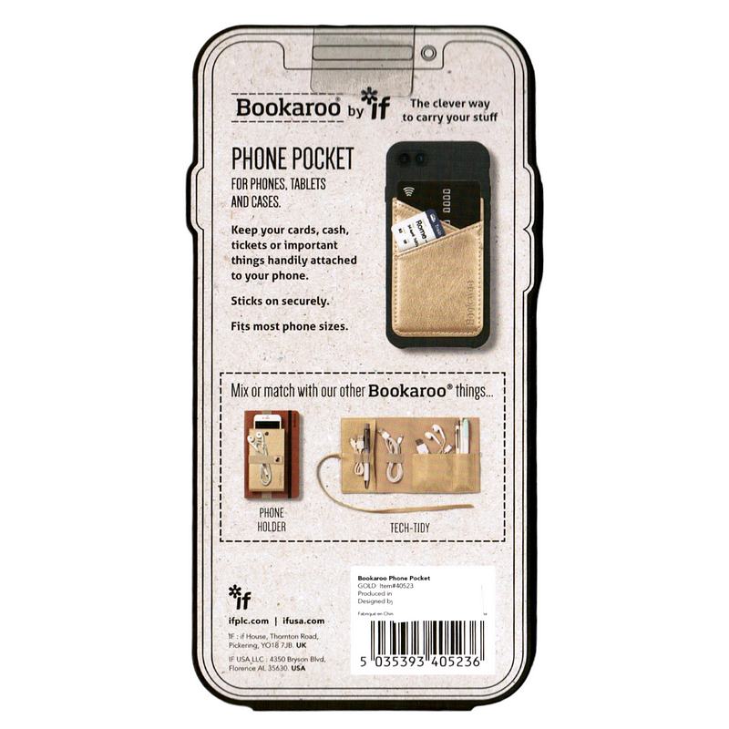 Bookaroo Phone Pocket Gold 40523 back