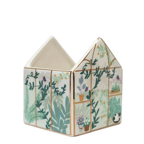 Boulevard Greenhouse Porcelain Planter back