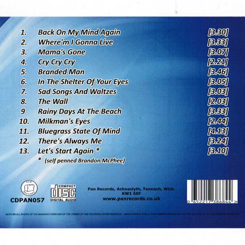 Brandon McPhee Mr Country CDPAN057 CD track list