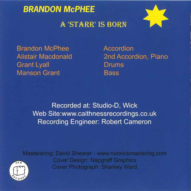 Brandon McPhee - A Starr Is Born CDPAN024 back