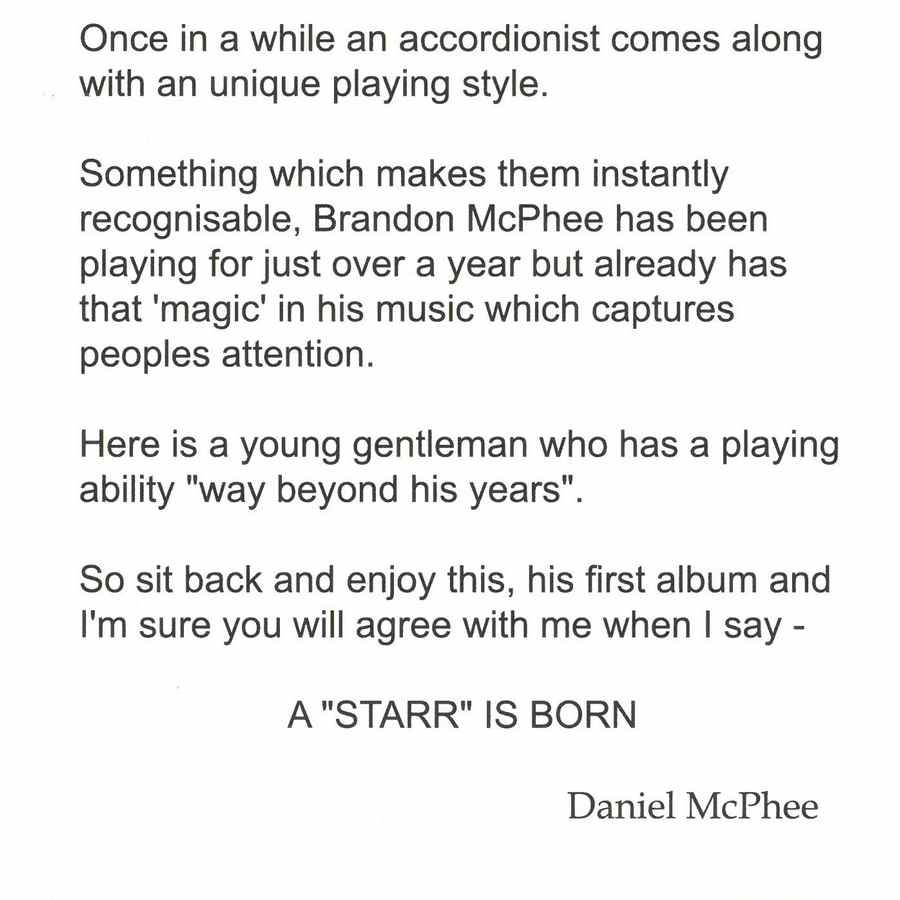 Brandon McPhee - A Starr Is Born CDPAN024 inside 1