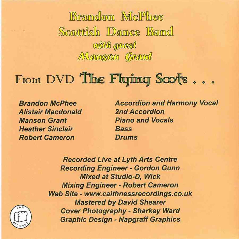 Brandon McPhee Scottish Dance Band - The Flying Scots CDPAN028 back
