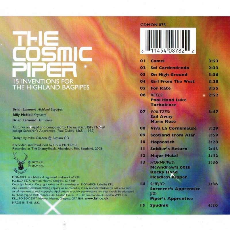 Brian Lamond & Billy McNeil The Cosmic Piper CDMON878 CD track list