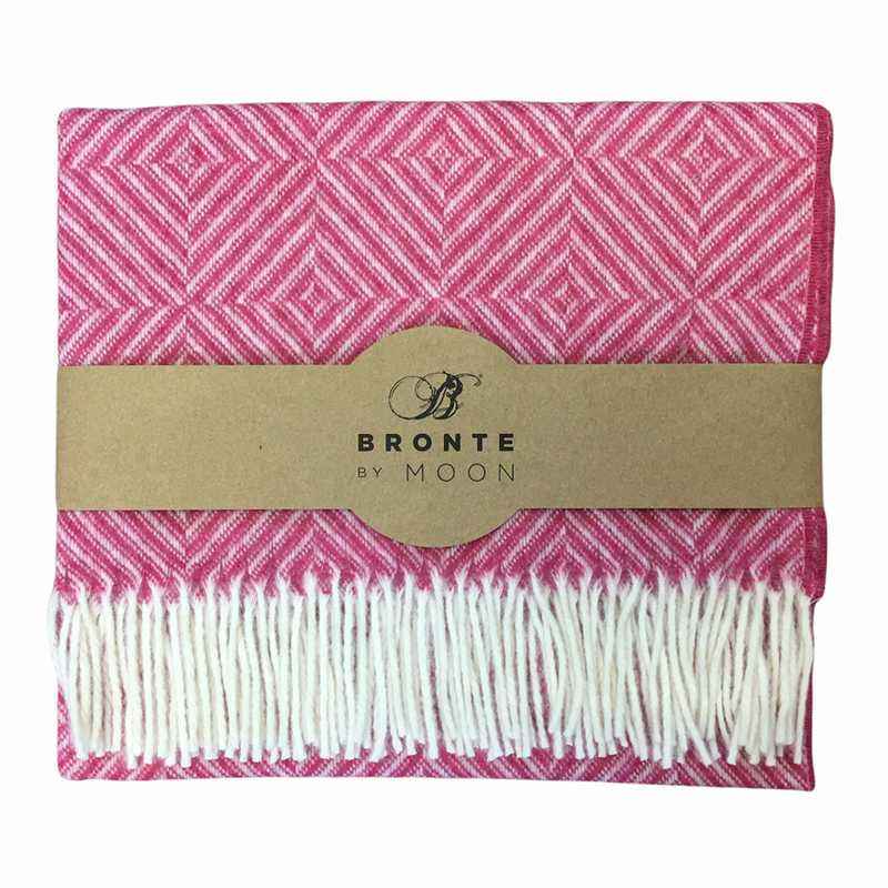 Bronte By Moon Diamond Baby Blanket Pink folded