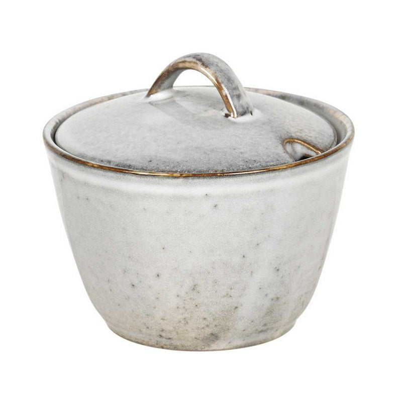Broste Copenhagen Nordic Sand Stoneware Sugar Bowl 14533280 front