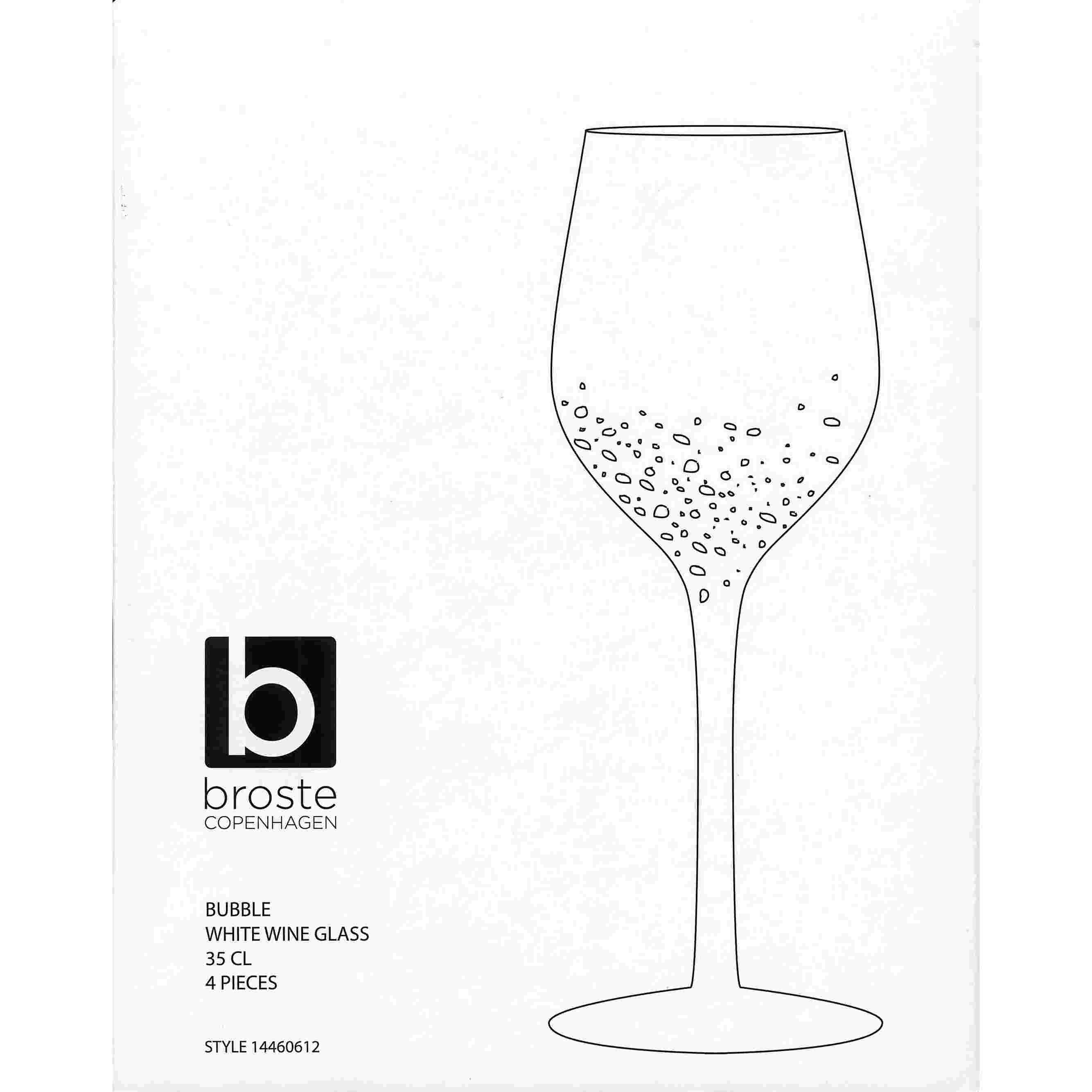 boxed set of four bubble wine glasses