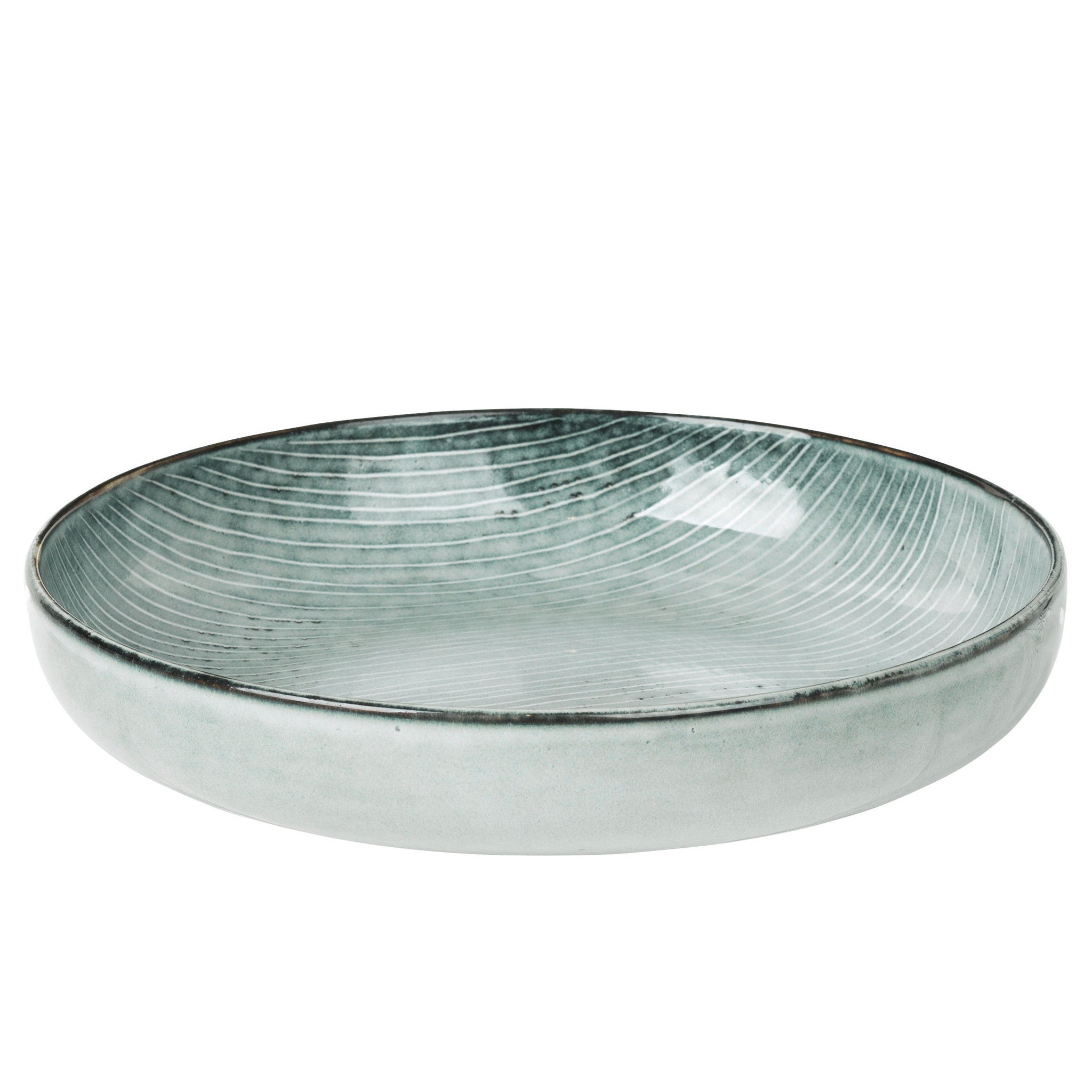 Broste Copenhagen Nordic Sea Stoneware Shallow Bowl