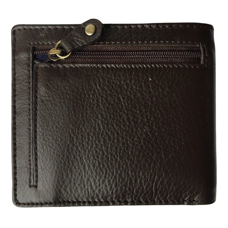Brown Leather Wallet Landrover back
