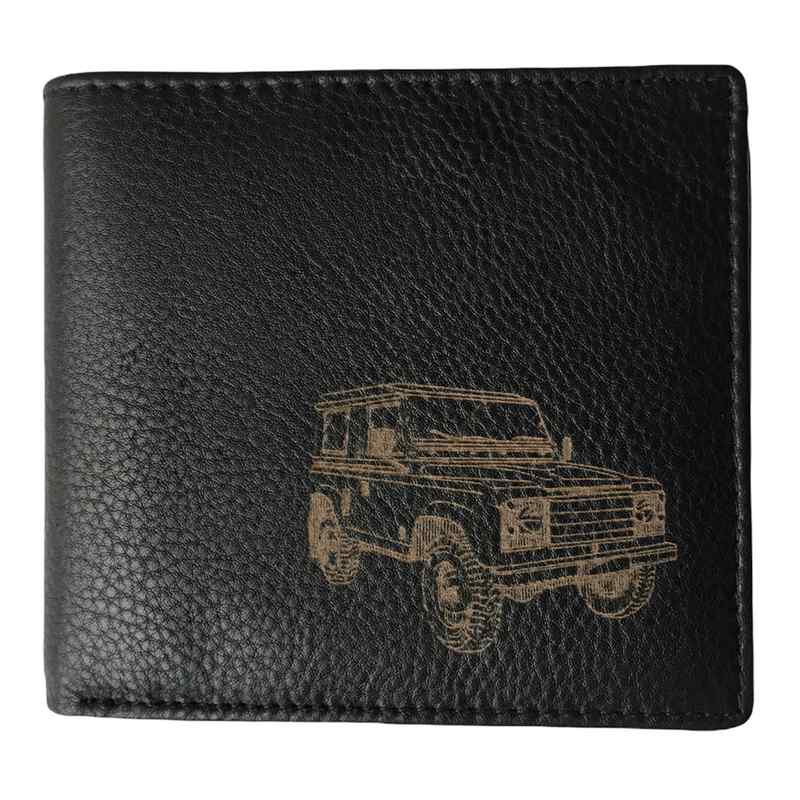 Brown Leather Wallet Landrover front