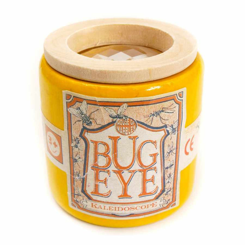 Bug Eye Wooden Kaleidoscope 220016 yellow