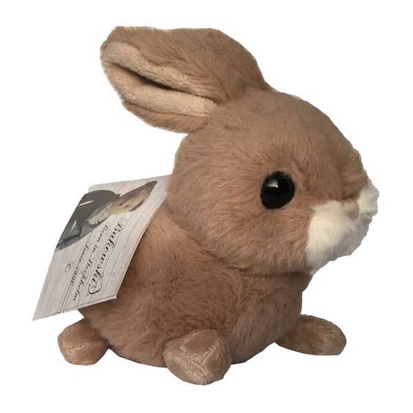 Bukowski Brown Toy Rabbit Hera side with label