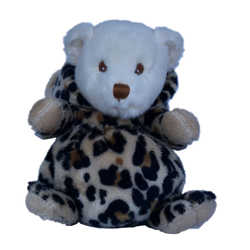 Bukowski Soft Toy Ziggy Bear Leopard hood down