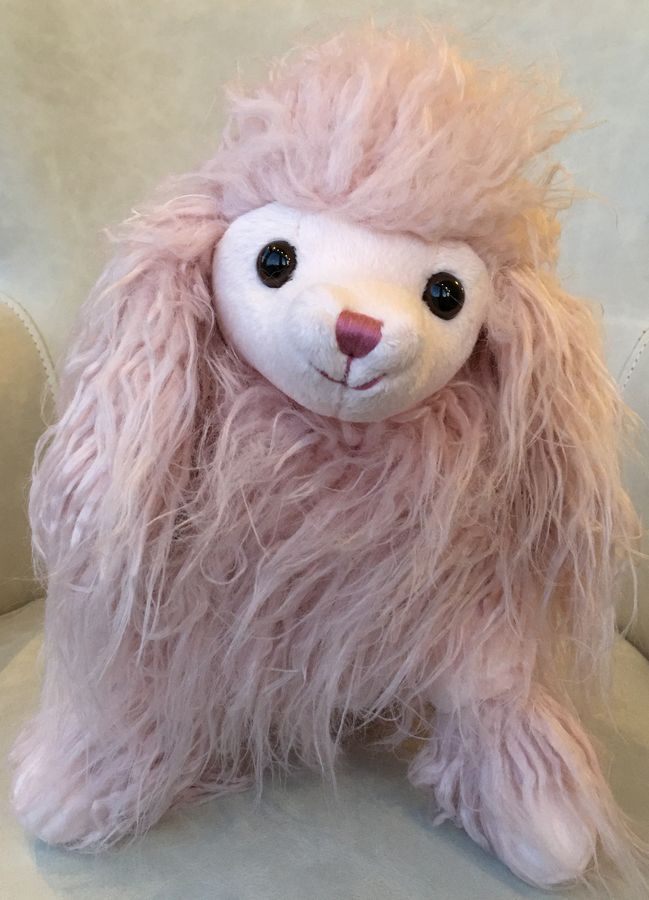 Bukowski Soft Toys Pink Poodle Princess front on grey background