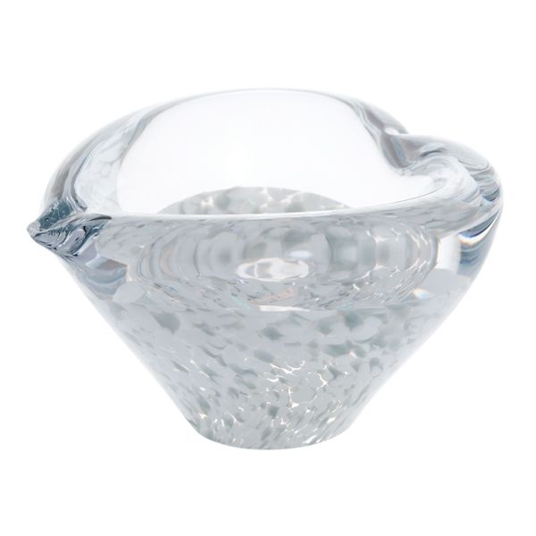 Caithness Glass Mini Heart Bowl Silver U12022 side