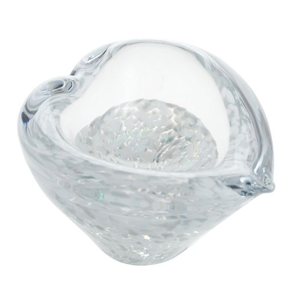Caithness Glass Mini Heart Bowl Silver U12022 top