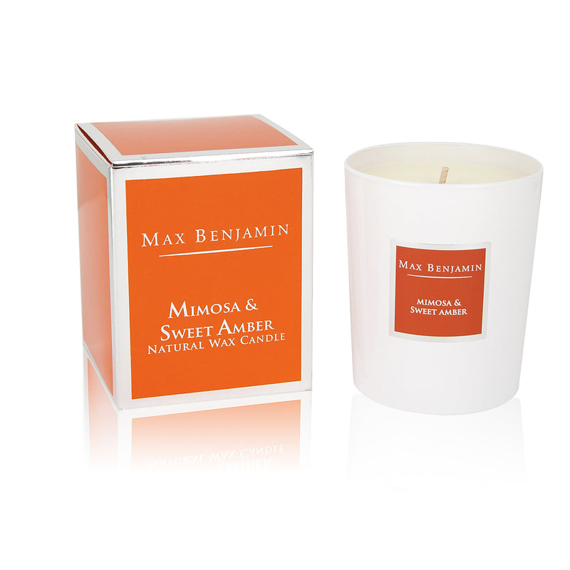 Max Benjamin Candle in Gift Box - Mimosa & Sweet Amber 