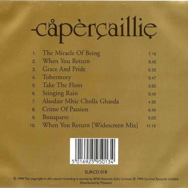 Capercaillie - Capercaillie - CD cover back
